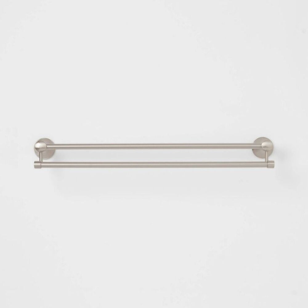 Casual Double Towel Bar Brushed Nickel - Threshold